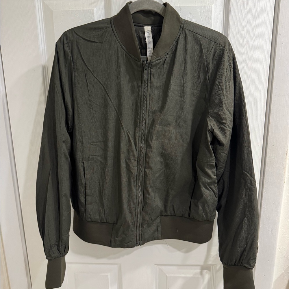 lululemon athletica Olive Green Bomber Jacket